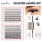 NATUHANA 20D 30D 40D 50D 60D 80D Cluster Eyelashes DIY Individual Lashes Russian Premade Volume Fan Faux Cils for Makeup Tool