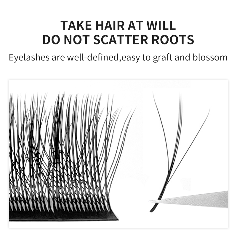 NATUHANA New 3DW Shape Eyelash Extension 3D Premade Volume Fan Lashes W Style Lashes Faux Mink Volume Lashes Korean makeup