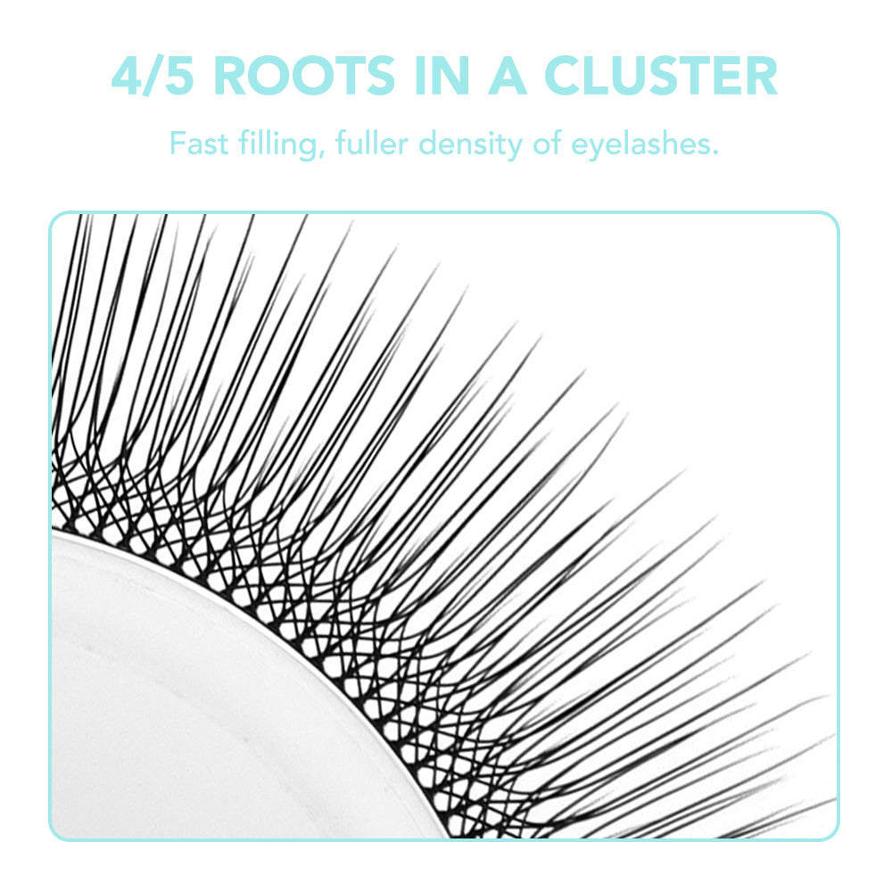 NATUHANA W-shaped 3D Camellia Premade Volume Fan Lashes 0.07mm C D Curl Lashes Natural Soft False Eyelashes for Makeup
