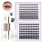 NATUHANA 20D 30D 40D 50D 60D 80D Cluster Eyelashes DIY Individual Lashes Russian Premade Volume Fan Faux Cils for Makeup Tool
