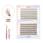 NATUHANA 20D 30D 40D 50D 60D 80D Cluster Eyelashes DIY Individual Lashes Russian Premade Volume Fan Faux Cils for Makeup Tool