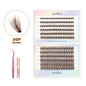 NATUHANA 20D 30D 40D 50D 60D 80D Cluster Eyelashes DIY Individual Lashes Russian Premade Volume Fan Faux Cils for Makeup Tool